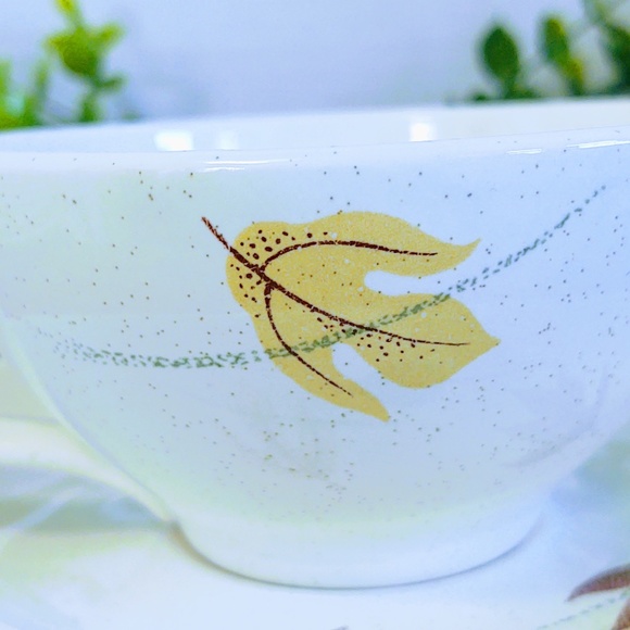 Vtg MCM California Franciscan Earthenware Autumn Pottery Dinnerware Cup & Saucer - Picture 8 of 11